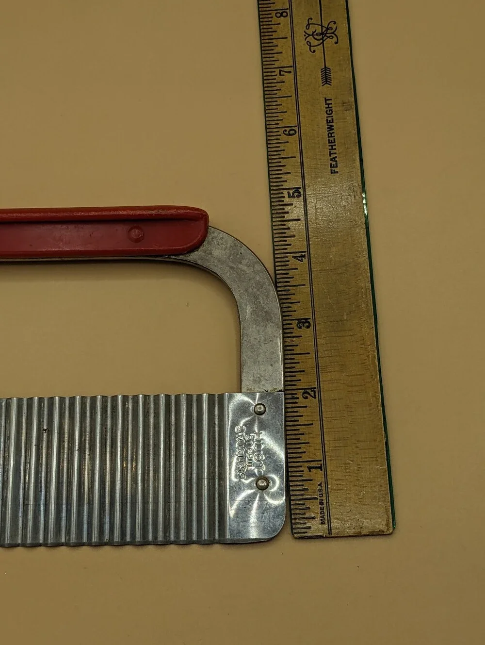 Vintage HUOT Chopper Cutter Vegetable Dough Crinkle Gadget Stainless Steel USA
